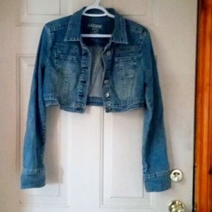 Crop jean jacket, Garage